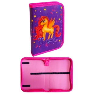 Пенал-книга, 21х13,5х3 см, 1 отделение, "Единорог" - интернет-магазин optom-k.com