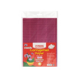 Гофрокартон, А4, 260±10 г/м2, металлизированный, розовый цвет, MAXI - интернет-магазин optom-k.com