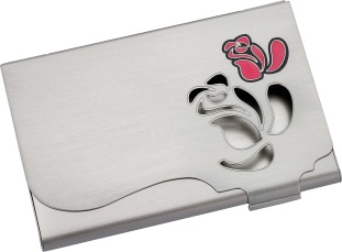 Візитниця,  20 візиток, 9,3х6х0,8 см, металева, в упаковці, "Rose"   , CABINET - інтернет-магазин optom-k.com
