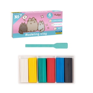 Пластилин, 6 цветов, 120 г, "Pusheen", YES - интернет-магазин optom-k.com