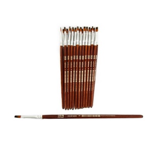 Кисточка для рисования, № 3, нейлон, плоская, Neo Line - интернет-магазин optom-k.com