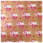 Бумага для обертывания подарков, 100х70 см, бронза, Фолио + - интернет-магазин optom-k.com