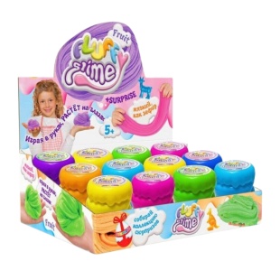 Лизун, 200 гр, в баночці 6х9 см, кольоровий, "Fluffy Slime", Danko Toys - інтернет-магазин optom-k.com