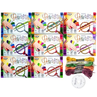 Набор для плетения браслетов, из мулине, в коробке 13x9x2,5 см, "Фенечка", Danko Toys - интернет-магазин optom-k.com