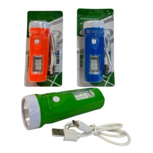Фонарик, 4x11 см, пластиковый, USB, цветной, на планшете 8x15 см - интернет-магазин optom-k.com