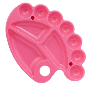 Палитра, 18х12.7х1.4 см, пластиковая, овальная, розовая, ECONOMIX - интернет-магазин optom-k.com