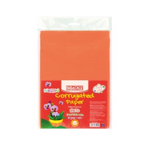 Гофрокартон, А4, 165±10 г/м2, неоновый, красный цвет, MAXI - интернет-магазин optom-k.com