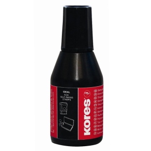 Краска штемпельная, 28 мл, черный цвет, KORES - интернет-магазин optom-k.com
