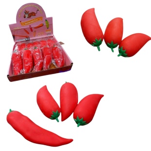 Антистресс-сквиш, 13 см, с песком, "Перец красный" - интернет-магазин optom-k.com