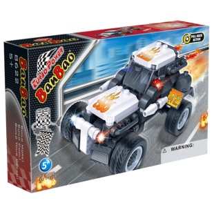 Конструктор, 128 деталей, в коробке 19х14х4 см, "Мощная сила. Драгстер", BanBao - интернет-магазин optom-k.com