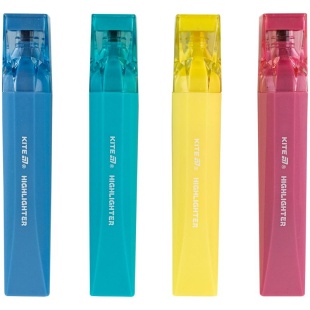 Маркер, 1-5мм, клиновидный, ассорти 4-х цветов, "Highlighter Creative Trendy Colors",KITE канцелярия - интернет-магазин optom-k.com
