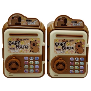 Копилка-сейф, 21х14,5x12 см, со звуковыми и световыми эффектами, на батарейках, "Капибар - интернет-магазин optom-k.com