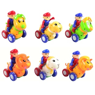 Упаковка инерционных игрушек на животных, 6 штук, поворачивают голову, Cute toy - интернет-магазин optom-k.com