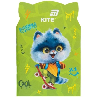 Блокнот, В6, 48 листов, клетка, мягкая обложка, "Skate cat", KITE канцелярия - интернет-магазин optom-k.com