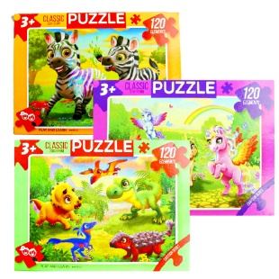 Пазл картонный, 120 элементов, пазл 23x16 см, в коробке 2,5x13x19 см, Danko toys - интернет-магазин optom-k.com