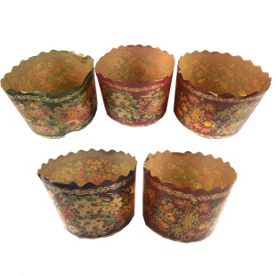 Форма для выпечки пасхи, 350-400 г, 110х85 мм, бумажная, "Жостово", Easters - интернет-магазин optom-k.com