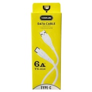 Кабель, 1м, USB Type-C, 6А, белый цвет, YESPLUS-828 - интернет-магазин optom-k.com