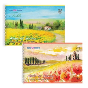 Альбом для рисования, на спирали, А4, 20 листов, 100 г/м2, "Seasons", COOLFORSCHOOL - интернет-магазин optom-k.com