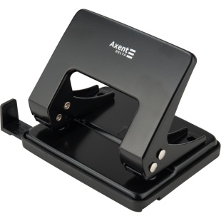 Дырокол, 20 листов, металлический, черный цвет, AXENT - интернет-магазин optom-k.com