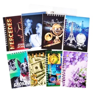 Блокнот на спирали, А6, 40 листов, клетка, мягкая обложка, в ассортименте, Фолио - интернет-магазин optom-k.com