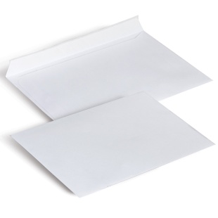 Конверт, Е65, 110х220 мм, офсет, белый , 80 г/м2, самоклеющийся, защитная лента - интернет-магазин optom-k.com
