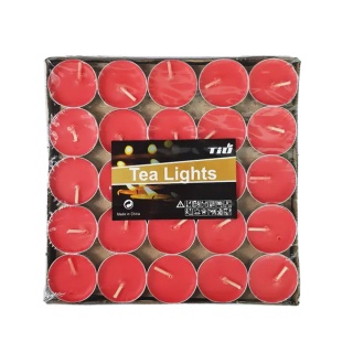 Свеча-таблетка, 1х3,5 см, 2,5 часа, красного цвета - интернет-магазин optom-k.com