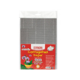 Гофрокартон, А4, 260±10 г/м2, металлизированный, серебряный цвет, MAXI - интернет-магазин optom-k.com