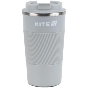 Термокружка, 510 мл, серая, нержавеющая сталь, KITE канцелярия - интернет-магазин optom-k.com