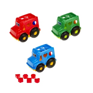 Машина-сортер 12х15х22 см, "Бусик" - интернет-магазин optom-k.com