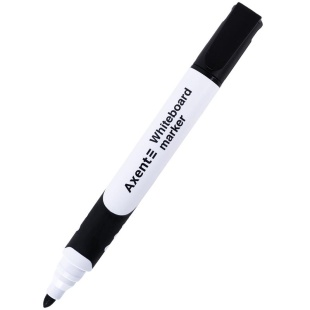 Маркер для дошок, 2 мм, круглий, чорний, Whiteboard Comfort Grip, AXENT - інтернет-магазин optom-k.com
