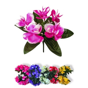 Фаленопсис искусственный, бордюрный, 5 бутонов, бутон 4,5 см, 17 см, в ассортименте - интернет-магазин optom-k.com