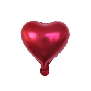 Воздушный шар, фольгированный, 25 см, красного цвета, "Сердце" - интернет-магазин optom-k.com