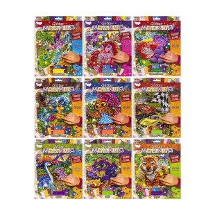Набор для творчества, 27х21х1,5 см, картинка с блестящей мозаики, Danko Toys - интернет-магазин optom-k.com