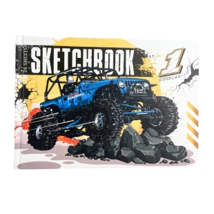 Скетчбук, А5, 24 листа, твердая обложка, матовая ламинация, Мандарин - интернет-магазин optom-k.com