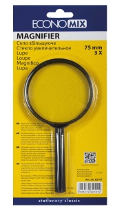 Стекло увеличивающее,  75 мм, 3-кратное, ECONOMIX - интернет-магазин optom-k.com