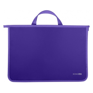 Портфель, А4, 2 отделения, пластиковый, на молнии, сиреневый цвет, ECONOMIX - интернет-магазин optom-k.com