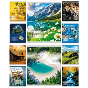 Тетрадь, 96 листов, клетка, "Мікс 2", Тетрада - интернет-магазин optom-k.com