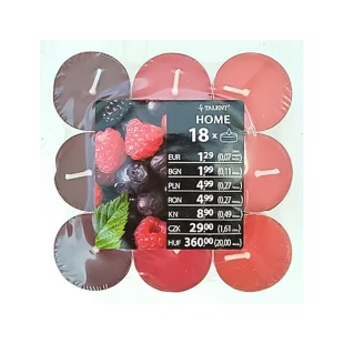 Свеча-таблетка, 1,5х3,5 см, ароматизированная, "Ягоды" - интернет-магазин optom-k.com