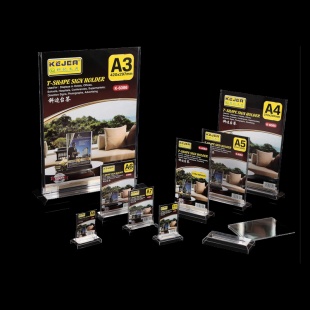 Подставка настольная для рекламы/меню, А7, Т-образная, вертикальная, KEJEA - интернет-магазин optom-k.com