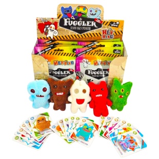 Игрушка-брелок, 10 см, с тремя карточками, в ассортименте - интернет-магазин optom-k.com