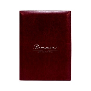 Папка к подписи, с тиснением "Вітаємо", бордовый цвет, "Nebraska", OPTIMA - интернет-магазин optom-k.com