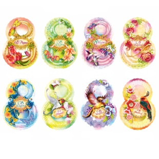 Открытка поздравительная 12,5х18 см, одинарная, русскояз., частичный лак, "8 Марта", Експресс Удачи - интернет-магазин optom-k.com