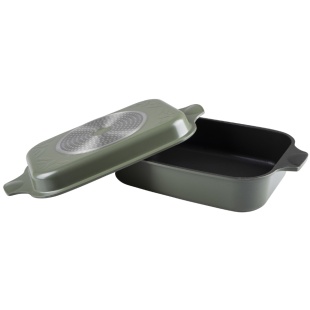 Гусятница,34x24x13,5 см, 6+3 л, утолщенный литой алюминий, с крышкой, "Zitrone Olive", RINGEL - интернет-магазин optom-k.com