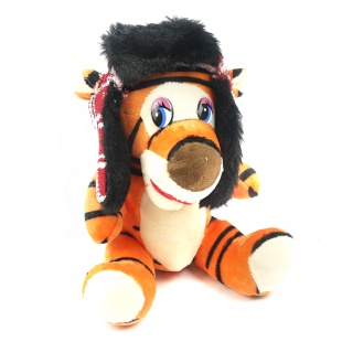 Тигр мягкий, 19 см - интернет-магазин optom-k.com