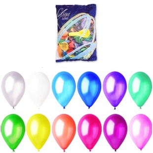 Воздушный шар, 13 см, металлик, разных цветов, Gemar - интернет-магазин optom-k.com