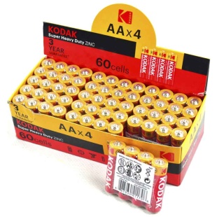 Батарейка пальчикова, AА,1,5 v, сольова, "Kodak"  - інтернет-магазин optom-k.com