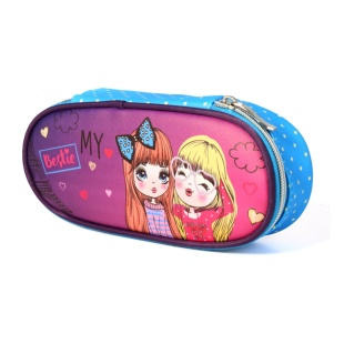 Пенал-книжка, 21х9,5х5,5 см, 1 отделение, на молнии, "Модницы", Hipe - интернет-магазин optom-k.com