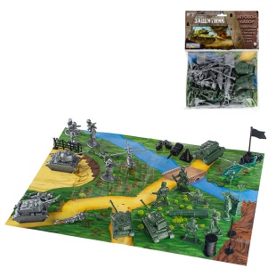 Набор солдатиков, 36 элементов, пластиковых, "Защитник", Colorplast - интернет-магазин optom-k.com