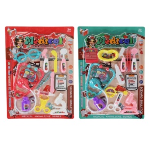 Набор врача, 12 предметов, цветной, на планшете 28х3х43 см - интернет-магазин optom-k.com