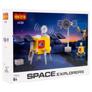 Конструктор, 119 деталей, в коробке 19х14х4 см, "Космическое путешествие. Лунный зонд", COGO - интернет-магазин optom-k.com
